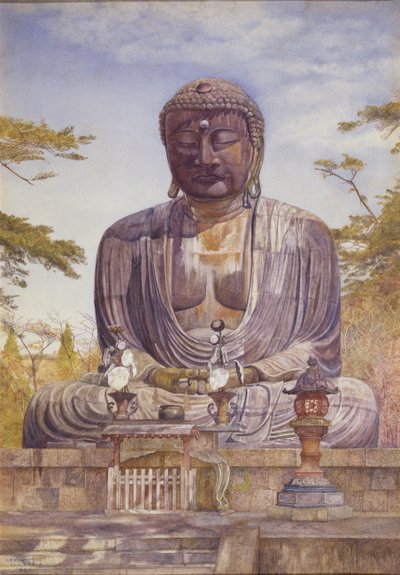 Daibutsu, Grote Bronzen Beeld van Boeddha in Kamakura, Japan door Henry Roderick Newman